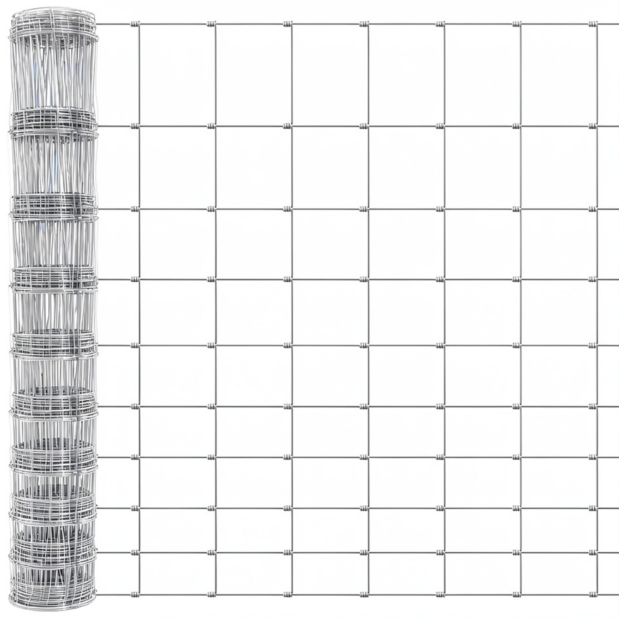 BlackTeck Heavy-Duty Poultry Fencing, 59in. x 328ft., 15-Gauge, Hot-Dip Galvanized Steel, Fixed-Knot Woven Mesh, High Corrosion Resistance, Expertly Woven, Model# N2-424501